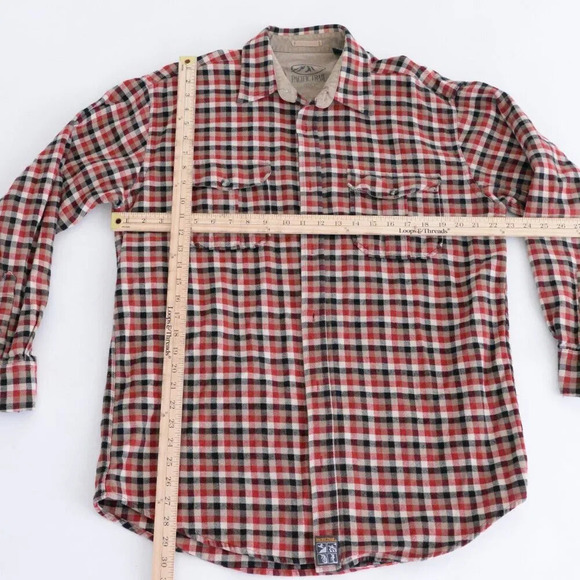 Pacific Trail Black Red Checker Button  Up Outdoor Gorpcore Thick Cotton Shirt L - Picture 3 of 10